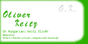 oliver keitz business card